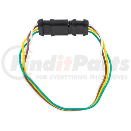 United Pacific 98401 Trailer Connector Kit - 4-Way, Flat, Male/Female, Moisture Proof, with Polarized Plugs