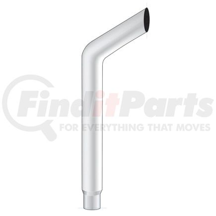 United Pacific B3-85-048 Exhaust Stack Pipe - 8", Bull, Reduce To 5" OD Bottom, 48" L