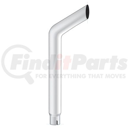 United Pacific B4-65-084 Exhaust Stack Pipe - 6", Bull, Reduce To 5" ID Bottom, 84" L