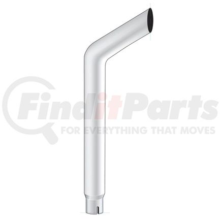 United Pacific B4-85-108 Exhaust Stack Pipe - 8", Bull, Reduce To 5" ID Bottom, 108" L