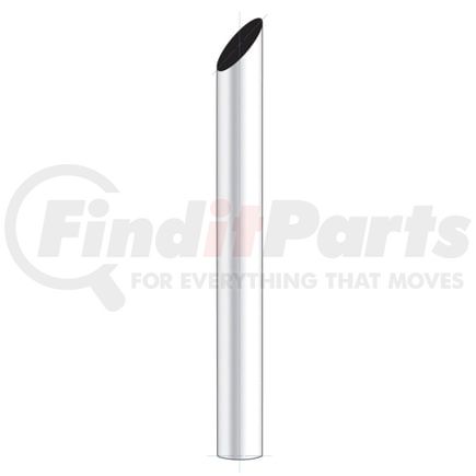 United Pacific M1-5-024 Exhaust Stack Pipe - 5", Mitred, Plain Bottom, 24" L
