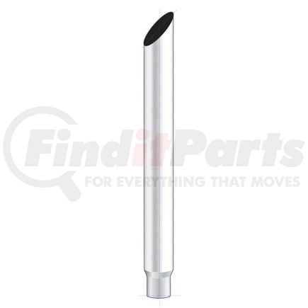 United Pacific M3-75-060 Exhaust Stack Pipe - 7", Mitred, Reduce To 5" O.D. Bottom, 60" L