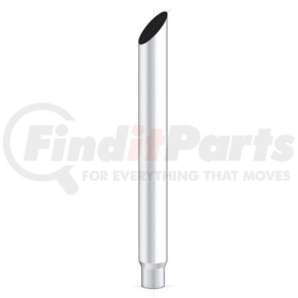 United Pacific M3-85-036 Exhaust Stack Pipe - 8", Mitred, Reduce To 5" O.D. Bottom, 36" L
