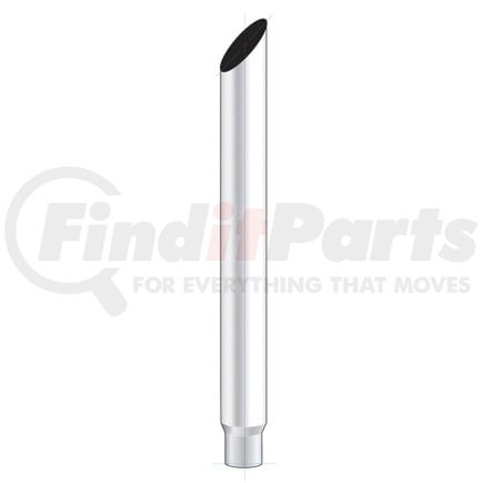 United Pacific M3-85-108 Exhaust Stack Pipe - 8", Mitred, Reduce To 5" O.D. Bottom, 108" L