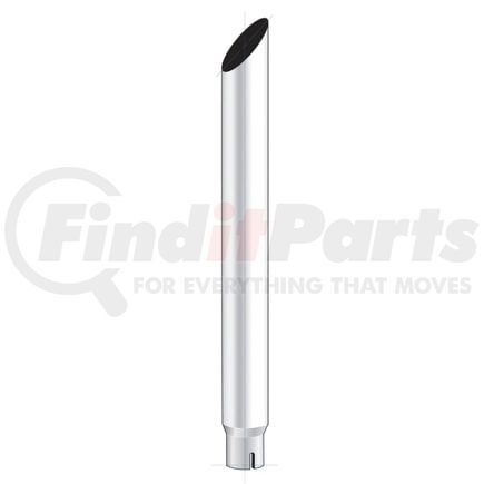 United Pacific M4-75-108 Exhaust Stack Pipe - 7", Mitred, Reduce To 5" I.D. Bottom, 108" L