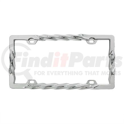 United Pacific 50078 License Plate Frame - Chrome, Twist