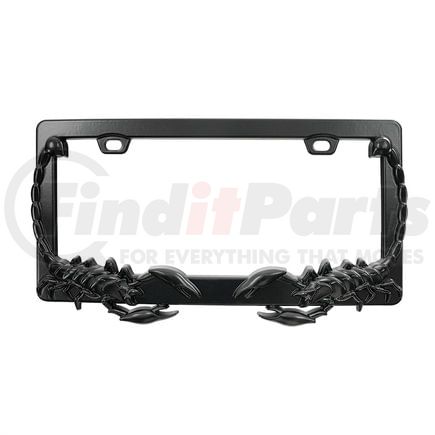 United Pacific 50115 License Plate Frame - Black, Scorpion