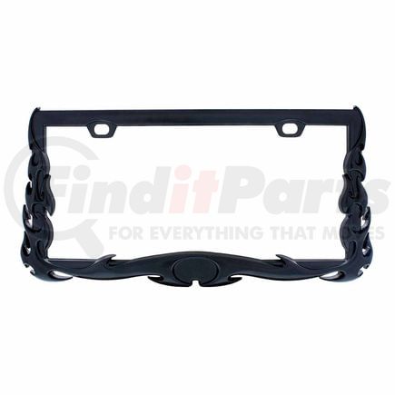 United Pacific 50117 License Plate Frame - Black, Flame