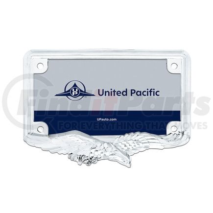 United Pacific 50118 License Plate Frame - Chrome, Eagle Motorcycle