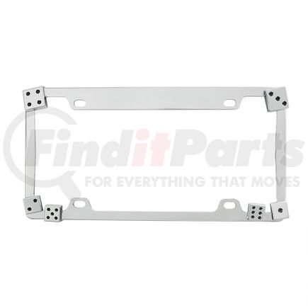 United Pacific 50132 License Plate Frame - Chrome, Dice