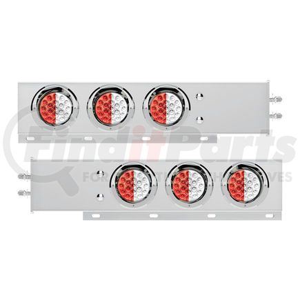 United Pacific 61039 Trailer Light - 2" Bolt Pattern, SS, Spring Loaded Bar, with 6x (19) Red and White LED