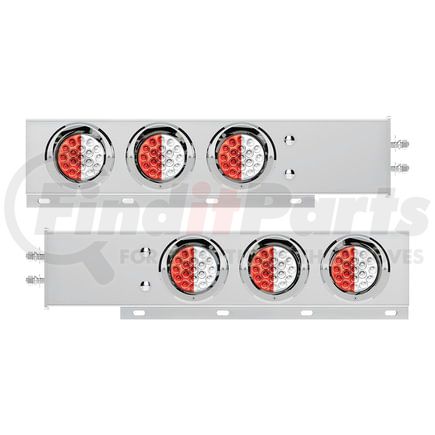 United Pacific 61043 Trailer Light - 2.5" Bolt Pattern, SS, Spring Loaded Bar, with 6x (19) Red and White LED