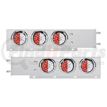 United Pacific 61047 Trailer Light - 3.75" Bolt Pattern, SS, Spring Loaded Bar, with 6x (19) Red and White LED