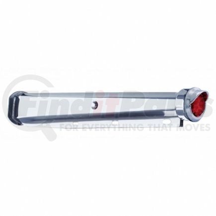 United Pacific 65001 Mud Flap Hanger - 30", Heavy Duty, with 9 LED End Cap & Visor, Red LED/Red Lens