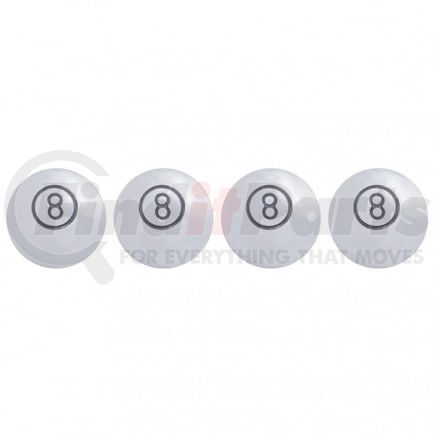 United Pacific 69978 Tire Valve Stem Cap - Chrome, Large, "8" Ball