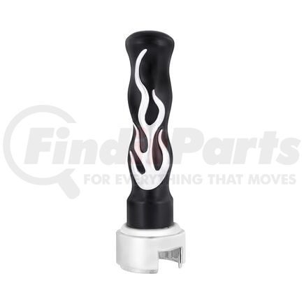 United Pacific 70575 Manual Transmission Shifter Knob - Chrome/Black Flame 13/15/18 Speed
