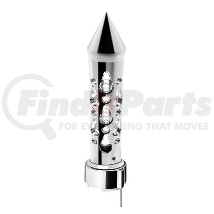 United Pacific 70739 Manual Transmission Shift Knob - Gearshift Knob, Chrome, "Brooklyn" 9/10 Speed Spike, with High Power LED, White