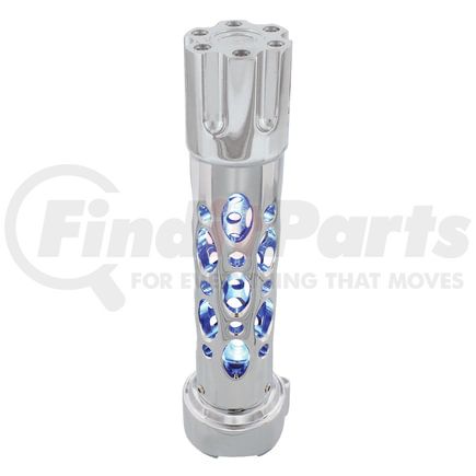 United Pacific 70742 Manual Transmission Shift Knob - Gearshift Knob, Chrome, "Austin" 9/10 Speed Gun Cylinder, with High Power LED, Blue