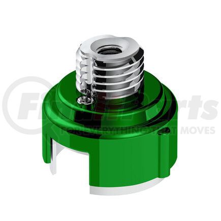 United Pacific 71053 M30 x 3.5 Thread-On Gearshift Adapter with LED Mount, Emerald Green