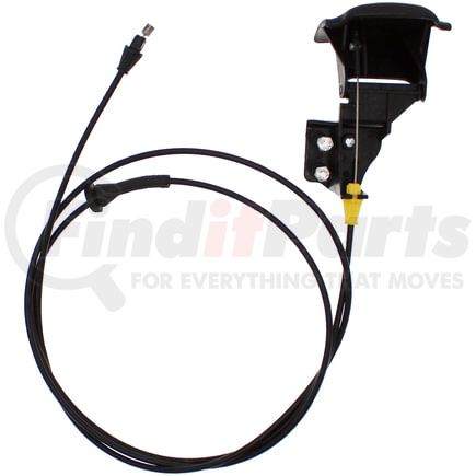 Dorman 912-555 Hood Release Cable Assembly - 5.2in, Steel, Button/Button, With Handle