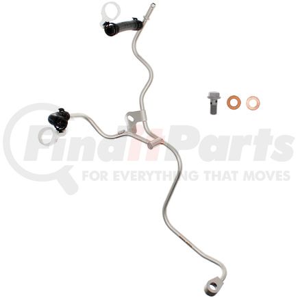 Dorman 667-719 Turbocharger Coolant Return Line - 22in, Metallic Gray, Female, Black