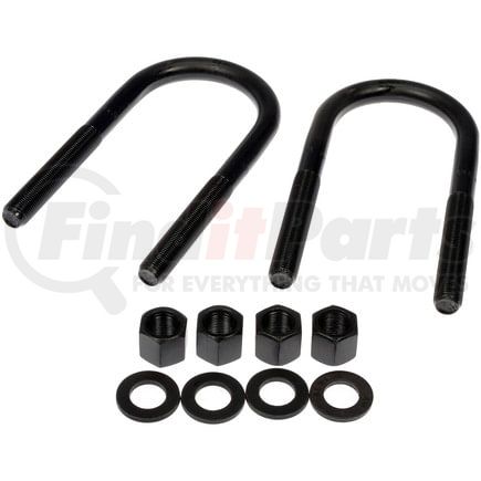 Dorman 929-715 Leaf Spring Axle U-Bolt Kit - Grade 8, Semi-Gloss Black, With Nuts