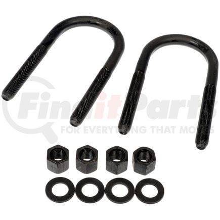 Dorman 929-719 Leaf Spring Axle U-Bolt Kit - Grade 5, Semi-Gloss Black, With Nuts