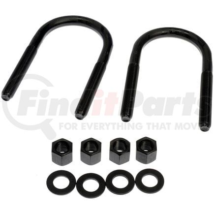 Dorman 929-793 Leaf Spring Axle U-Bolt Kit - Grade 5, Semi-Gloss Black, With Nuts