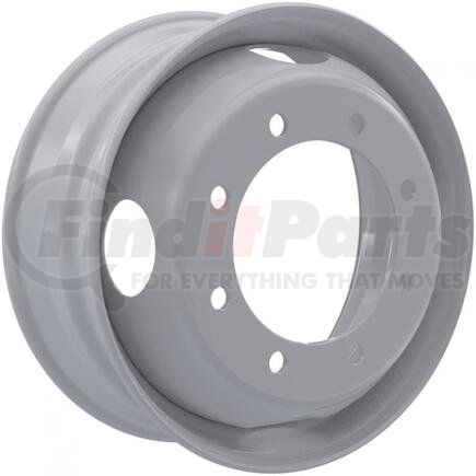 Accuride 50180 Steel 19.5” x 6.75” Wheel - 4 Hand Holes - Powder Topcoat Coating Finish - Gray