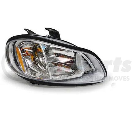 Torque Parts TR028-FRHL-R Headlight - Passenger Side, Front, with Chrome Housing and Halogen Bulbs