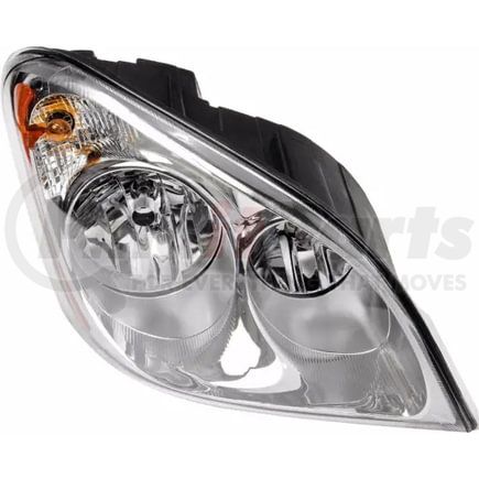 Torque Parts TR030-FRHL-R Headlight - Passenger Side, Front, Projector Style, with Chrome Housing and Halogen Bulbs