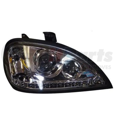 Torque Parts TR027-FRHLO-R Headlight - Passenger Side, Projector Style, Chrome Housing, Crystal Optic/LED Bulbs