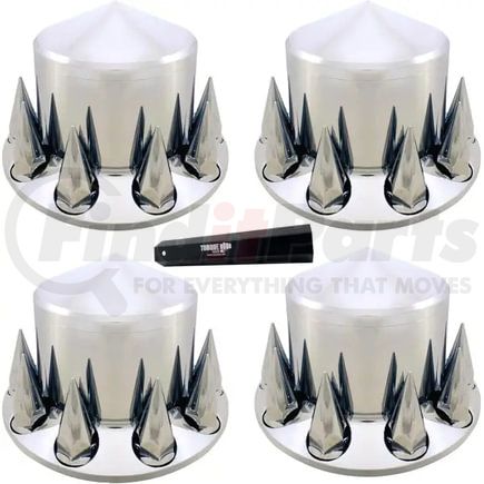 Torque Parts TR586-TWC Wheel Cover - Rear, Chrome, Plastic, Universal, Spike Design