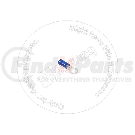Blumaq 2L8076 Ring Terminal - 14-16 AWG, Blue, Insulated