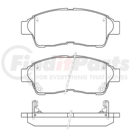 Bendix E11005620 Formula Blue™ Hydraulic Brake Pads - Ceramic, With Shims, Front, 7441-D562, 7441-D695 FMSI