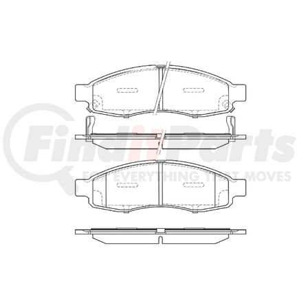 Bendix E11011830 Formula Blue™ Hydraulic Brake Pads - Ceramic, With Shims, Front, 8300-D1183 FMSI