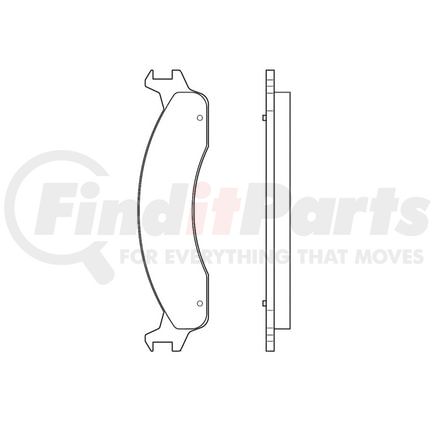 Bendix E11106551 Formula Blue™ Hydraulic Brake Pads - Heavy Duty Extended Wear, With Shims, Front, 7677-D655 FMSI