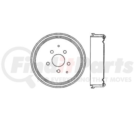 Bendix E12738013 Formula Blue™ Premium HD Brake Drum - Rear, 285.5 mm OD, For Volkswagen Vanagon, Vanagon Syncro