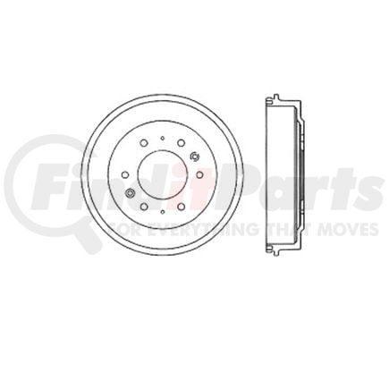 Bendix E12750016 Formula Blue™ Premium HD Brake Drum - Rear, 303.5 mm OD, For Mazda B-Series Pickup 2WD