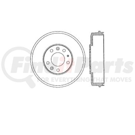 Bendix E12750027 Formula Blue™ Premium HD Brake Drum - Rear, 295 mm OD, For Mazda MPV