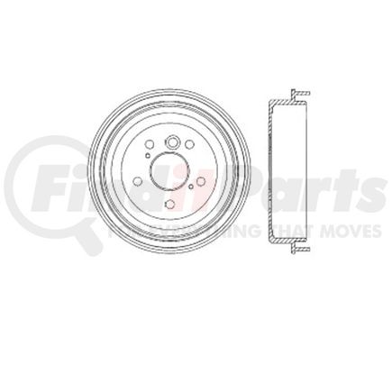 Bendix E12749046 Formula Blue™ Premium HD Brake Drum - Rear, 282 mm OD, For Toyota Camry, Coupe and Sedan
