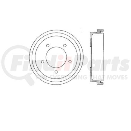 Bendix E12753019 Formula Blue™ Premium HD Brake Drum - Rear, 262 mm OD