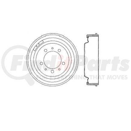 Bendix E12763006 Formula Blue™ Premium HD Brake Drum - Front, 12.3 in. OD, For 1965-1973 Jeep Cherokee Wagoneer Grand Wagoneer, Heavy Duty