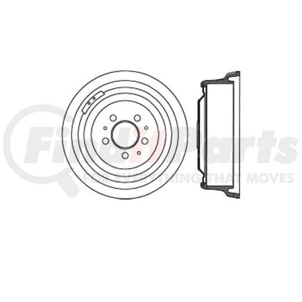 Bendix E12768019 Formula Blue™ Premium HD Brake Drum - Rear, 12.5 in. OD