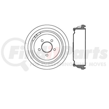 Bendix E12770039 Formula Blue™ Premium HD Brake Drum - Rear, 12.4 in. OD, For Ford Aerostar