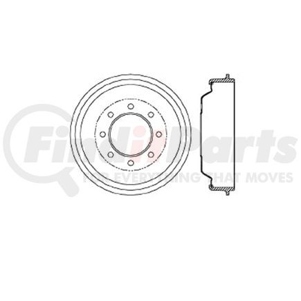 Bendix E12770046 Formula Blue™ Premium HD Brake Drum - Rear, 13.9 in. OD