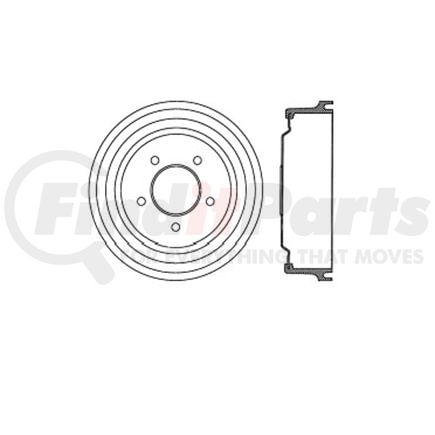 Bendix E12770050 Formula Blue™ Premium HD Brake Drum - Rear, 13.1 in. OD, For Ford E100 E150 Series 1/2 Ton Van & Wagon, from January 19 2000