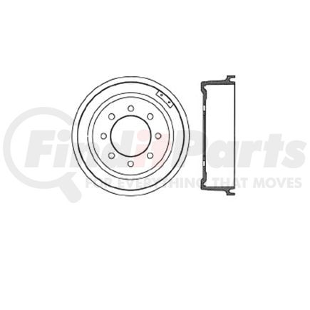 Bendix E12772007 Formula Blue™ Premium HD Brake Drum - Rear, 14.1 in. OD