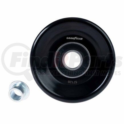 Goodyear Belts 57126 Accessory Drive Belt Idler Pulley - FEAD Pulley, 3.56 in. Outside Diameter, Steel