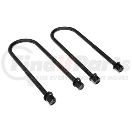 Fabtech FTS1500UBK U-Bolt Kit; Square; 2.5 in. x 10 in. x 9/16 in.; Rear;